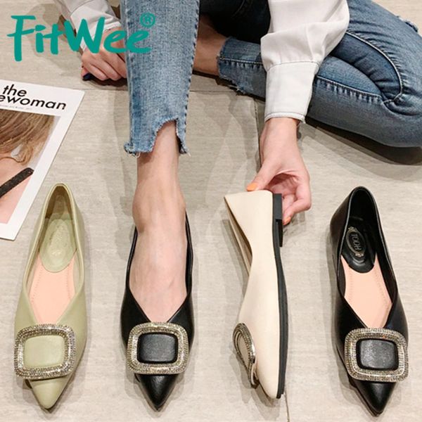 fitwee pointed toe flats women shoes fashion solid color metal slip on shoes women soft office lady casual footwear size 35-40, Black
fitwee pointed toe flats women shoes fashion solid color metal slip on shoes women soft office lady casual footwear size 35-40, Black
