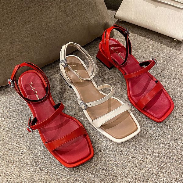 buckle strap shoes gladiator fashion woman sandals open toe low heels red real leather casual sandals femmes sandales 2020 shoes, Black
buckle strap shoes gladiator fashion woman sandals open toe low heels red real leather casual sandals femmes sandales 2020 shoes, Black