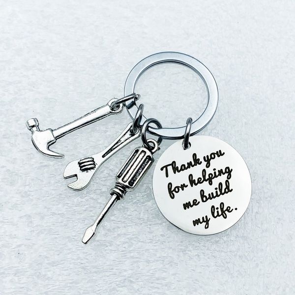 oeinin creative keychain man thank you for helping me build my life key chain bags boy letter color key ring zinc alloy pendant, Silver
oeinin creative keychain man thank you for helping me build my life key chain bags boy letter color key ring zinc alloy pendant, Silver