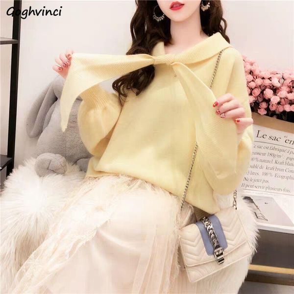 women's sweaters pullovers women scarf collar lantern sleeve solid lace-up sweet casual elegant female chic plus size 3xl loose, White;black
women's sweaters pullovers women scarf collar lantern sleeve solid lace-up sweet casual elegant female chic plus size 3xl loose, White;black
