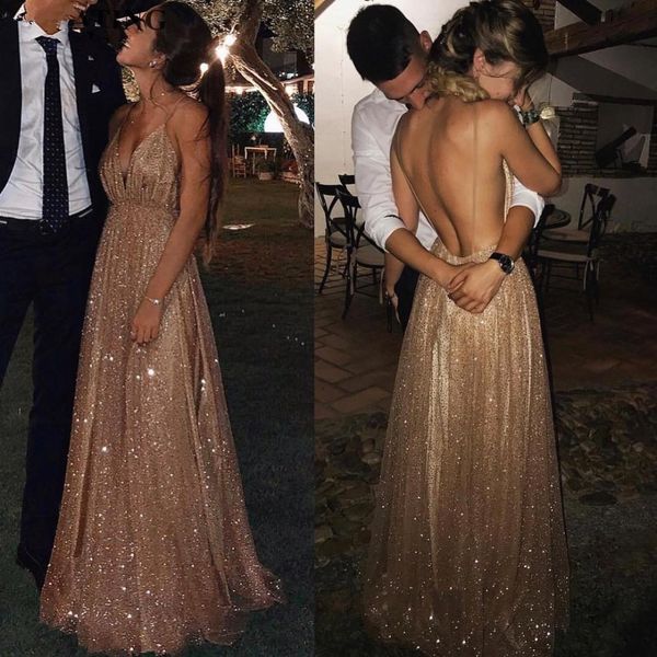 new spaghetti straps v-neck backless prom dresses 2020 rose gold sequin long evening dress a-line champagne formal party gowns, Black
new spaghetti straps v-neck backless prom dresses 2020 rose gold sequin long evening dress a-line champagne formal party gowns, Black