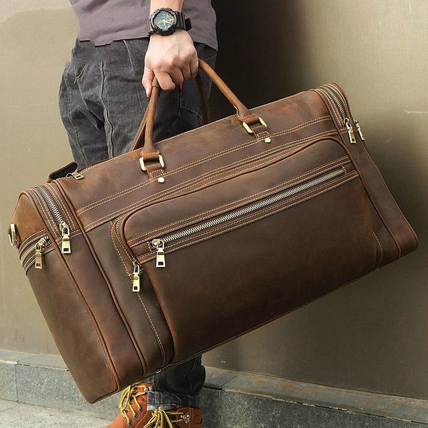 duffel bags men's retro leather travel bag european and american 773-40 large-capacity portable multifunction tote
duffel bags men's retro leather travel bag european and american 773-40 large-capacity portable multifunction tote