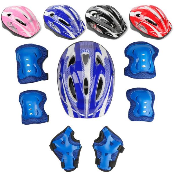7 pcs/set kids boy girl safety helmet knee elbow pad sets children cycling skate bicycle helmet protection safety guard, Black;gray
7 pcs/set kids boy girl safety helmet knee elbow pad sets children cycling skate bicycle helmet protection safety guard, Black;gray