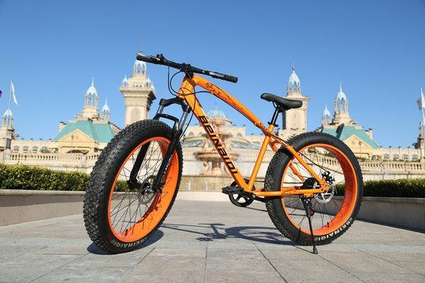 4.0 ultra-wide large tire snowmobile 26-inch shock absorption double disc brakes mountain bike beach road bike bicycle
4.0 ultra-wide large tire snowmobile 26-inch shock absorption double disc brakes mountain bike beach road bike bicycle