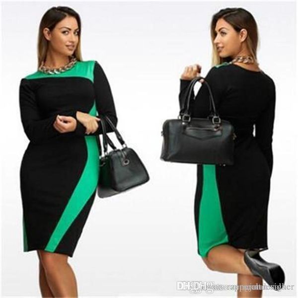 plus size dresses crew neck long sleeve female clothing style casual apparel womens summer designer, White;black
plus size dresses crew neck long sleeve female clothing style casual apparel womens summer designer, White;black