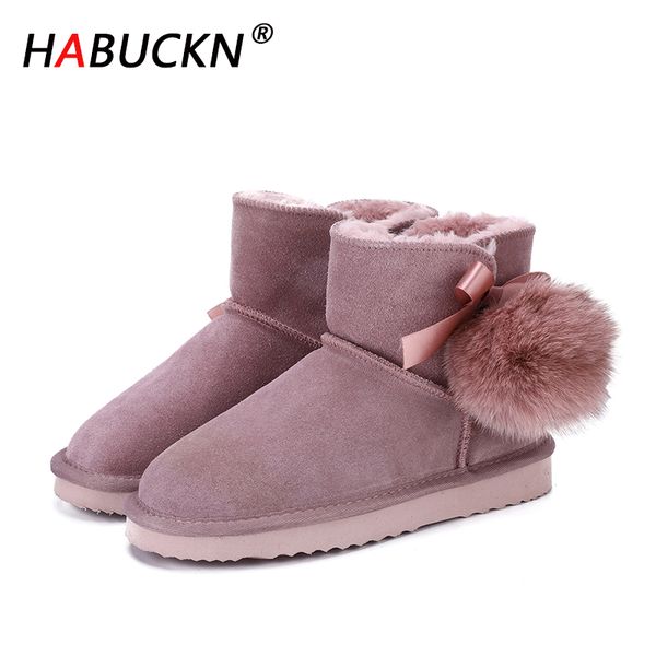 habuckn australian ladies classic genuine warm snow boots winter women's boots leather ladies naked, Black
habuckn australian ladies classic genuine warm snow boots winter women's boots leather ladies naked, Black