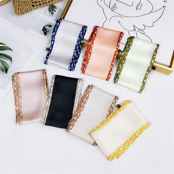 2020 new spring women's long black white pink headband scarf for head hair bags silk stain scarves neckerchief female bandana, Blue;gray 
2020 new spring women's long black white pink headband scarf for head hair bags silk stain scarves neckerchief female bandana, Blue;gray