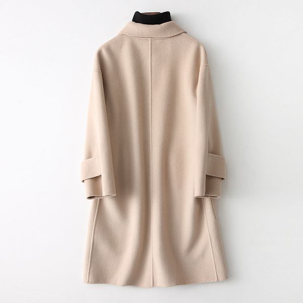 2020 women wool coat double-sided spring autumn new woolen coat ladies simple female jacket coats abrigo mujer kj782, Black
2020 women wool coat double-sided spring autumn new woolen coat ladies simple female jacket coats abrigo mujer kj782, Black