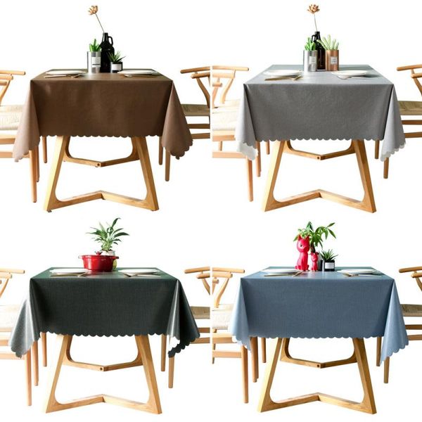 table cloth 1pcs pvc tablecloth rectangular oilcloth on waterproof plastic for home and kitchen no wash