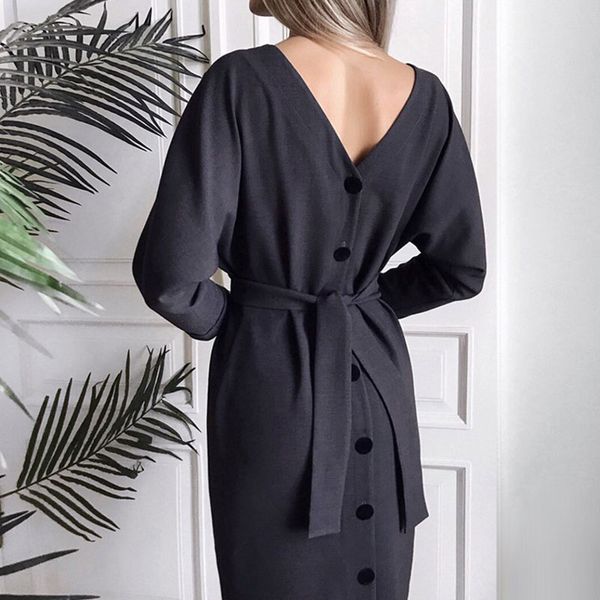 casual dresses women vintage back button sashes a-line party dress long sleeve v neck solid elegant mid 2021 winter, Black;gray
casual dresses women vintage back button sashes a-line party dress long sleeve v neck solid elegant mid 2021 winter, Black;gray