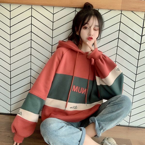 women's sweater 2019 fall/winter new korean style student loose casual all-match lazy style velvet pullover pulloverhoodie pullover thi, Black
women's sweater 2019 fall/winter new korean style student loose casual all-match lazy style velvet pullover pulloverhoodie pullover thi, Black