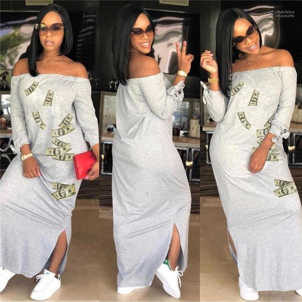 dresses dollar print slash neck split summer womens dresses fashion bowknot sleeve long casual, Black;gray
dresses dollar print slash neck split summer womens dresses fashion bowknot sleeve long casual, Black;gray