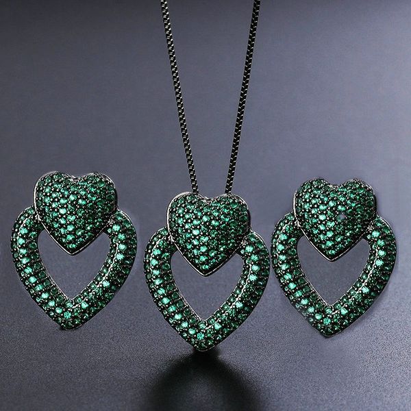 sinzry ale luxury jewelry sets cubic zirconia heart pendant necklace stud earring jewerly set for female, Silver
sinzry ale luxury jewelry sets cubic zirconia heart pendant necklace stud earring jewerly set for female, Silver