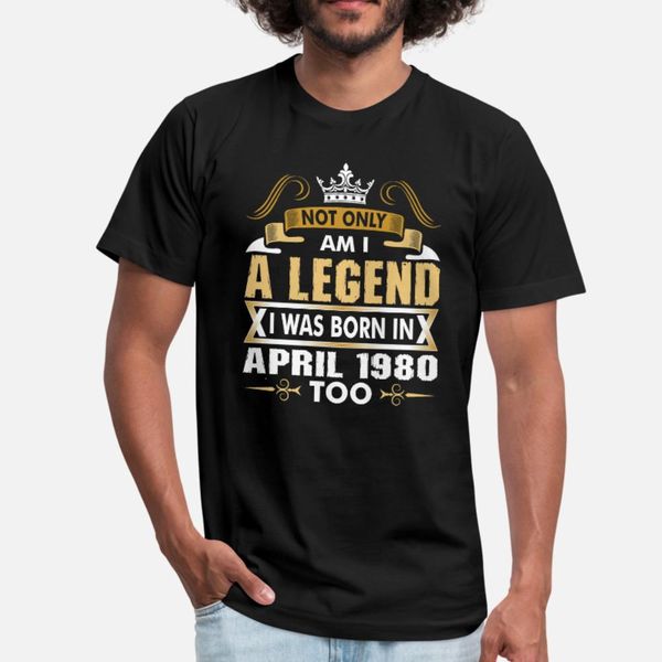 not only am i a legend i was born in april 1980 t shirt men knitted tee shirt euro size s-3xl male funny casual spring autumn formal shirt, White;black
not only am i a legend i was born in april 1980 t shirt men knitted tee shirt euro size s-3xl male funny casual spring autumn formal shirt, White;black