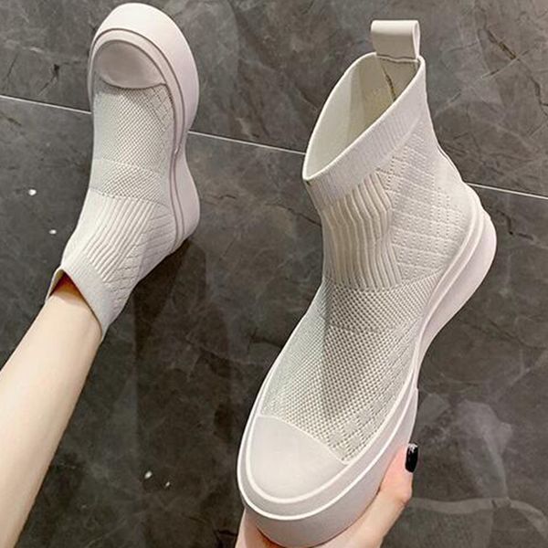 stretch socks boots platform women's boots autumn new high gang women's shoes knitting sports short botas de mujer ll715, Black
stretch socks boots platform women's boots autumn new high gang women's shoes knitting sports short botas de mujer ll715, Black