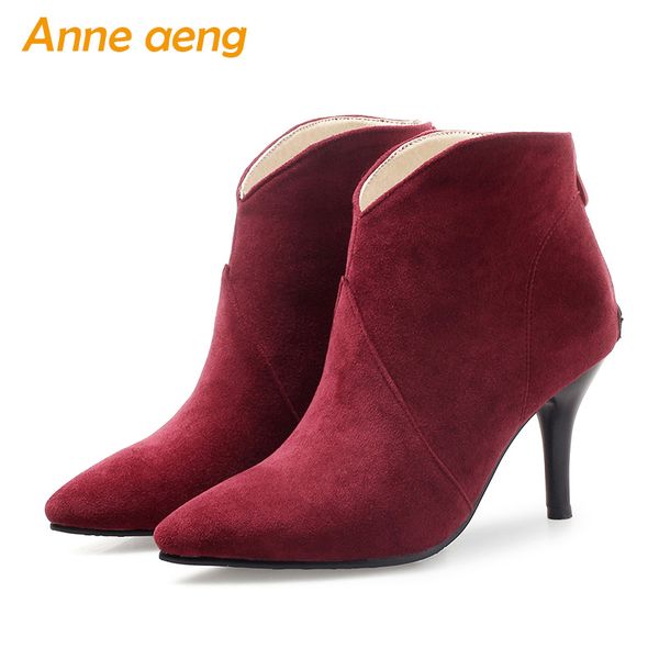 autumn winter women boots high thin heels ankle boots zip office ladies elegant women shoes wine red warm big size 33-46, Black
autumn winter women boots high thin heels ankle boots zip office ladies elegant women shoes wine red warm big size 33-46, Black
