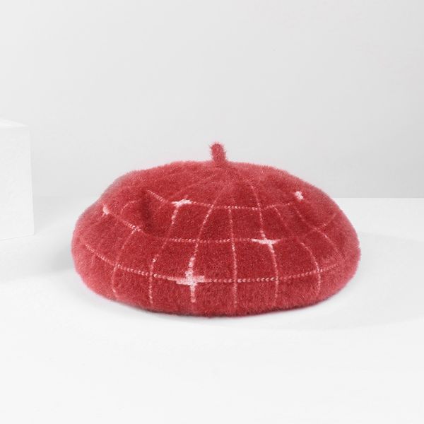 berets h767 girl beret hat fall winter warm fashion casual banquet simple plaid cap female outdoor shopping travel party hats, Blue;gray
berets h767 girl beret hat fall winter warm fashion casual banquet simple plaid cap female outdoor shopping travel party hats, Blue;gray