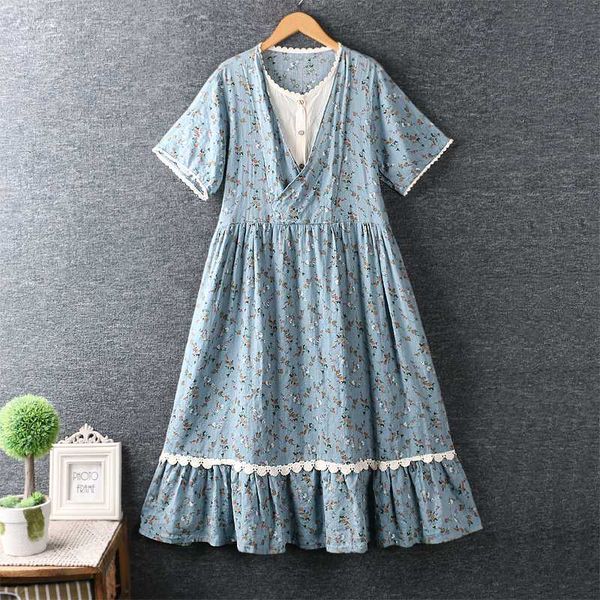 casual dresses rustic romantic little flowers print lace v-neck faux two pieces cotton short sleeve long dress, Black;gray
casual dresses rustic romantic little flowers print lace v-neck faux two pieces cotton short sleeve long dress, Black;gray