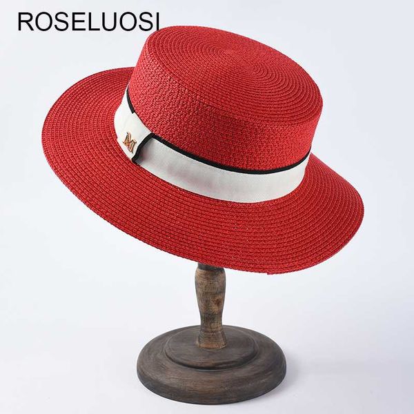 roseluosi summer sun hats for women flat straw hat men's summer beach hat sombrero mujer, Blue;gray
roseluosi summer sun hats for women flat straw hat men's summer beach hat sombrero mujer, Blue;gray
