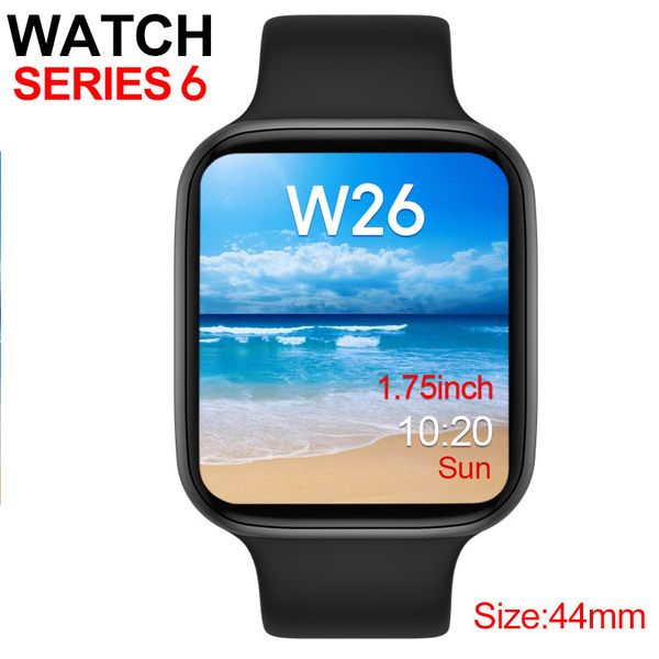 w26 smart watch series 6 1to1 44mm 1.75inch bluetooth call ecg blood pressure monitoring sport bracelet wristband smartwatch for ios android
w26 smart watch series 6 1to1 44mm 1.75inch bluetooth call ecg blood pressure monitoring sport bracelet wristband smartwatch for ios android