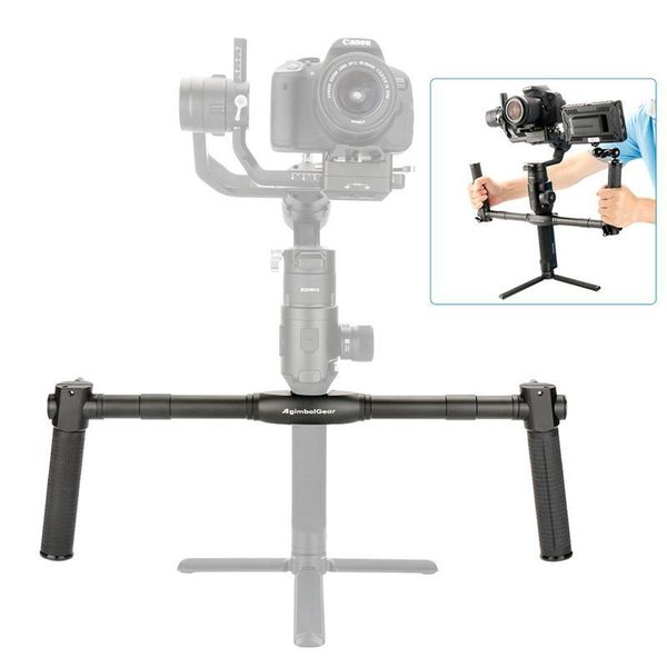 agimbalgear dual handheld gimbal camera stabilizer for dji ronin s sc extended handle grips handbar mount camera accessories 
agimbalgear dual handheld gimbal camera stabilizer for dji ronin s sc extended handle grips handbar mount camera accessories