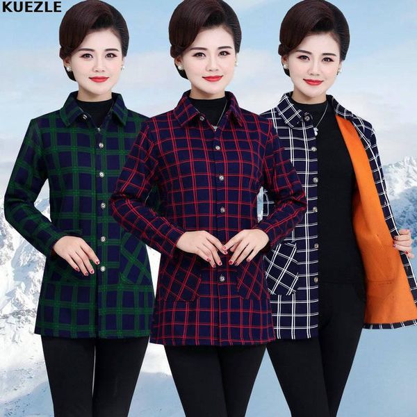 blusas plus velvet winter warm shirt women 2020 fashion plaid single-breasted casual elegant blouse autumn shirts button, White
blusas plus velvet winter warm shirt women 2020 fashion plaid single-breasted casual elegant blouse autumn shirts button, White