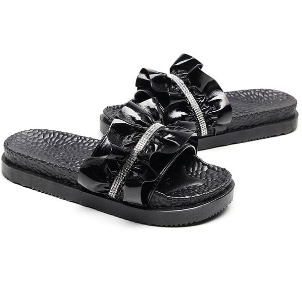 women beach flip flops summer slippers shoes home female ladies shoe women sandals slides crystal ruffles slippers woman pantufa, Black
women beach flip flops summer slippers shoes home female ladies shoe women sandals slides crystal ruffles slippers woman pantufa, Black