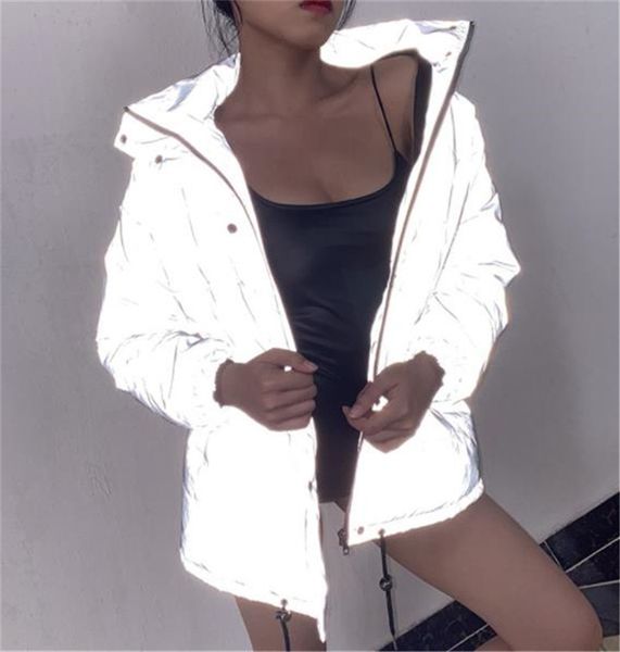 3m reflective winter thick women parkas coats stand collar warm long loose down soild color coats, Black
3m reflective winter thick women parkas coats stand collar warm long loose down soild color coats, Black