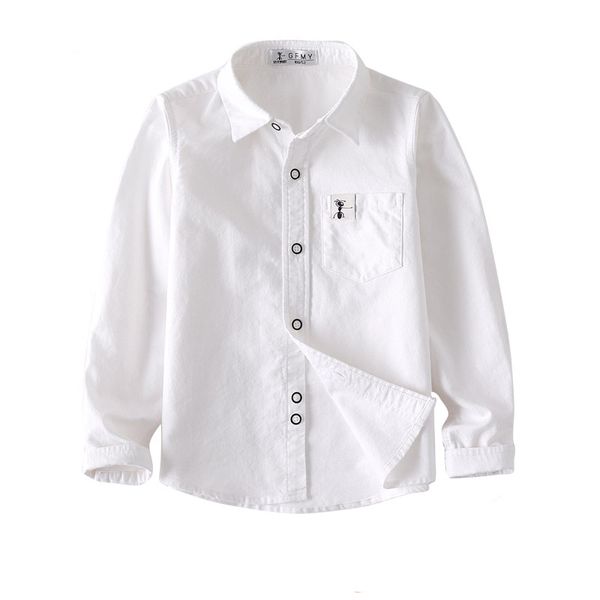 2020 spring oxford textile cotton full sleeve solid colorblue boys white shirt 3t-14t kid casual school clothes, White;black
2020 spring oxford textile cotton full sleeve solid colorblue boys white shirt 3t-14t kid casual school clothes, White;black