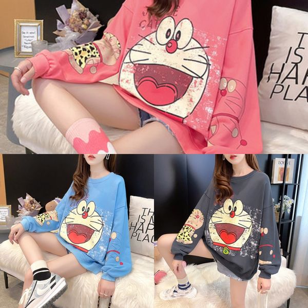8068 sweater women's spring and autumn tide new long-sleeved t-shirt korean printed loose sweatert-shirt sweaterlarge size women's, Black
8068 sweater women's spring and autumn tide new long-sleeved t-shirt korean printed loose sweatert-shirt sweaterlarge size women's, Black