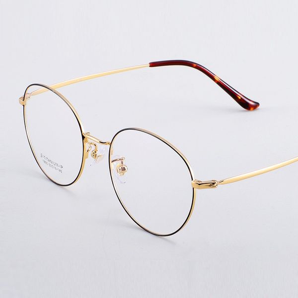 width-138 men b titanium myopia glasses frame women eyewear computer phone glasses round frame be equipped anti-blu-ray, Black
width-138 men b titanium myopia glasses frame women eyewear computer phone glasses round frame be equipped anti-blu-ray, Black