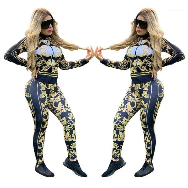 sleeves tracksuit fashion womens slim suits brand womens 2pcs designer printed long, White
sleeves tracksuit fashion womens slim suits brand womens 2pcs designer printed long, White