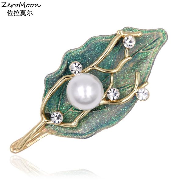 lifelike glitter enamel frosted leaves brooch pin pearls metal plants crystal rhinestone women garment fashion jewelry accessory, Gray
lifelike glitter enamel frosted leaves brooch pin pearls metal plants crystal rhinestone women garment fashion jewelry accessory, Gray