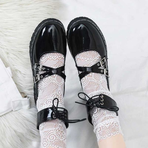 women fashion single shoe new patent leather thick bottom cross straphandsome shoe casual comfortable lace up platform shoes, Black
women fashion single shoe new patent leather thick bottom cross straphandsome shoe casual comfortable lace up platform shoes, Black