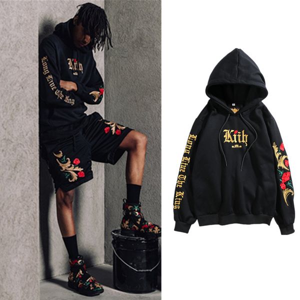 18 european and american street hip-hop men embroidered black and golden sweater platinum rose hooded sweater hoodie coat
18 european and american street hip-hop men embroidered black and golden sweater platinum rose hooded sweater hoodie coat