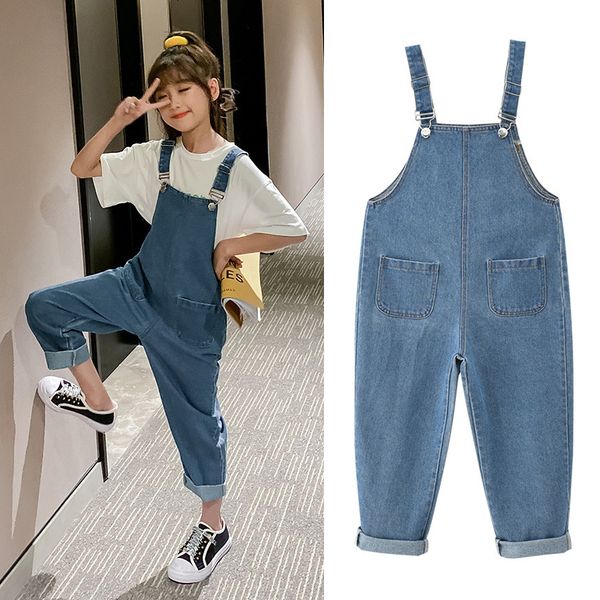 girl's denim trousers children's jeans ripped jeans rompers fashion loose student pants autumn new style 4-9 years old, Blue
girl's denim trousers children's jeans ripped jeans rompers fashion loose student pants autumn new style 4-9 years old, Blue