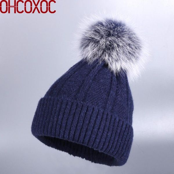 women cashmere wool winter hat real animal pompom beauty brand winter hats beanies, Blue;gray
women cashmere wool winter hat real animal pompom beauty brand winter hats beanies, Blue;gray