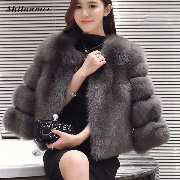 fashion fluffy faux fur coat grey blue autumn thick winter fur coat 2020 women plus size warm jacket woman elegant outwear, Black
fashion fluffy faux fur coat grey blue autumn thick winter fur coat 2020 women plus size warm jacket woman elegant outwear, Black