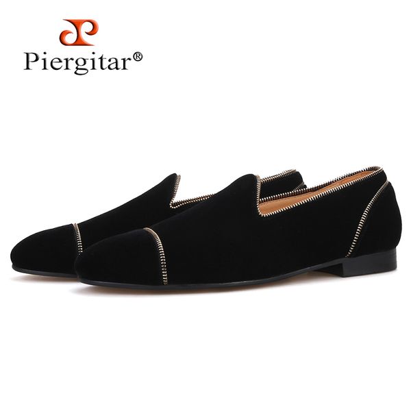 piergitar 2020 black colors velvet handmade men's loafers with zippers design party and wedding smoking slippers leather insole
piergitar 2020 black colors velvet handmade men's loafers with zippers design party and wedding smoking slippers leather insole
