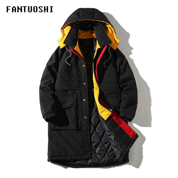 winter fashion long windproof coat 2020 cotton jacket hoodies clothing fake two-piece stitching coats warm thick parker coat, Black
winter fashion long windproof coat 2020 cotton jacket hoodies clothing fake two-piece stitching coats warm thick parker coat, Black