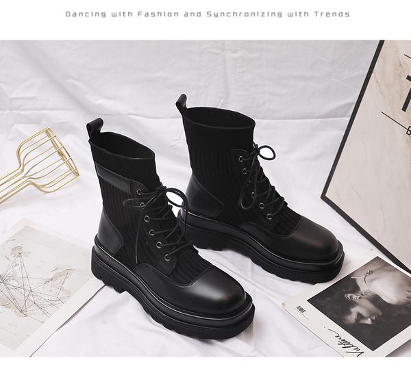 new trend autumn korean style martin boots 4cm low heel short boots genuine leather light texture versatile women shoes, Black
new trend autumn korean style martin boots 4cm low heel short boots genuine leather light texture versatile women shoes, Black