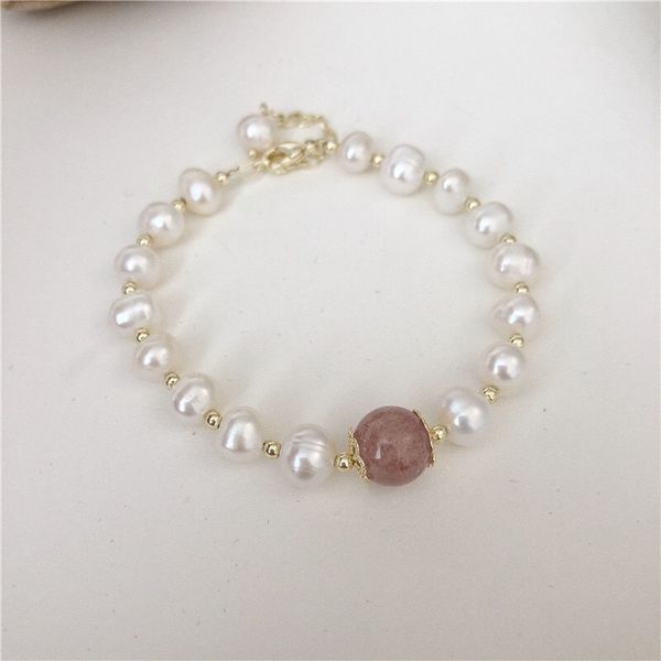 link, chain vintage luxury natural pearl beaded bracelet woman pink strawberry crystal jewelry accessories anniversary gift, Black
link, chain vintage luxury natural pearl beaded bracelet woman pink strawberry crystal jewelry accessories anniversary gift, Black