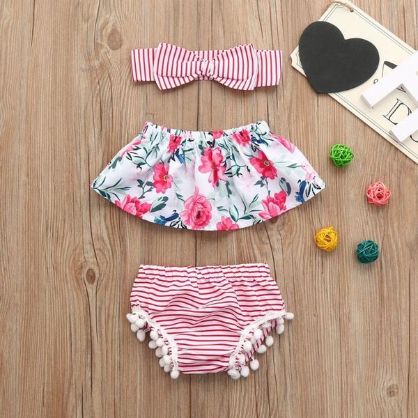 soft comfortable material 3pcs newborn baby girl floral print off shoulder striped shorts outfits set bebe 0719, White
soft comfortable material 3pcs newborn baby girl floral print off shoulder striped shorts outfits set bebe 0719, White