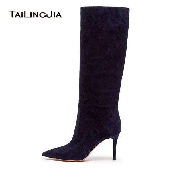 high heel brown knee high boots 2020 woman slouch tall boots grey pointed toe boot slip on winter shoes blue faux suede footwear, Black
high heel brown knee high boots 2020 woman slouch tall boots grey pointed toe boot slip on winter shoes blue faux suede footwear, Black