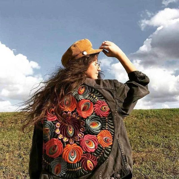 denim jacket boho oversized multi floral embroidered long sleeve casual chic jacket coat women 2020 new spring autumn clothes, Black;brown
denim jacket boho oversized multi floral embroidered long sleeve casual chic jacket coat women 2020 new spring autumn clothes, Black;brown