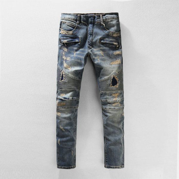 mens zipper holes designer jeans casual slim biker jeans denim knee hole hiphop ripped pants men ripped jeans, Blue
mens zipper holes designer jeans casual slim biker jeans denim knee hole hiphop ripped pants men ripped jeans, Blue