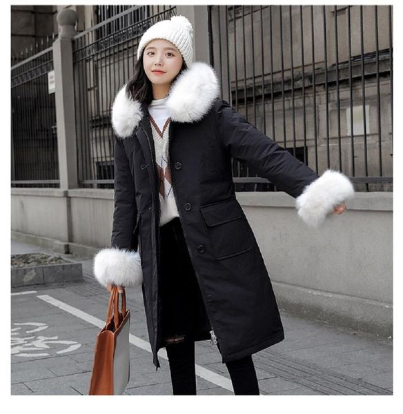 women's down & parkas winter jacket 2021 korean version of women plus size fashion big fur collar thick padded, Black
women's down & parkas winter jacket 2021 korean version of women plus size fashion big fur collar thick padded, Black