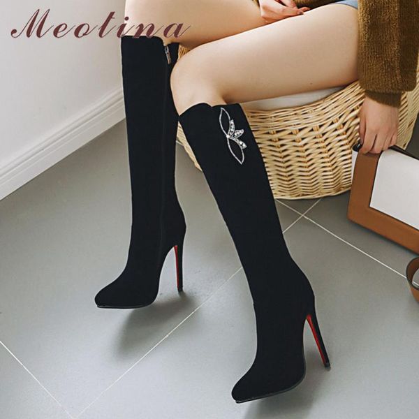 meotina winter knee high boots women crystal thin heels long boots zipper super high heel shoes lady autumn big size 33-43, Black
meotina winter knee high boots women crystal thin heels long boots zipper super high heel shoes lady autumn big size 33-43, Black
