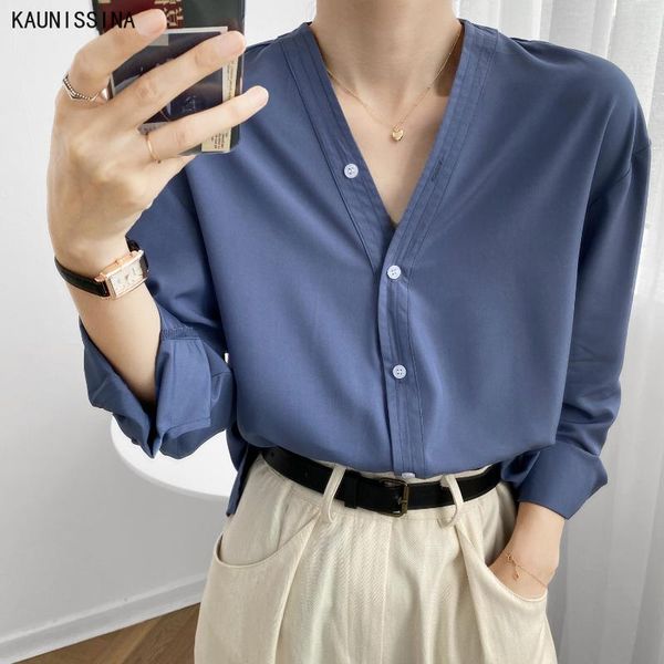 women's blouses & shirts women long sleeve v-neck shirt korean-style loose spring autum buttton blouse soft fashion street style work, White
women's blouses & shirts women long sleeve v-neck shirt korean-style loose spring autum buttton blouse soft fashion street style work, White