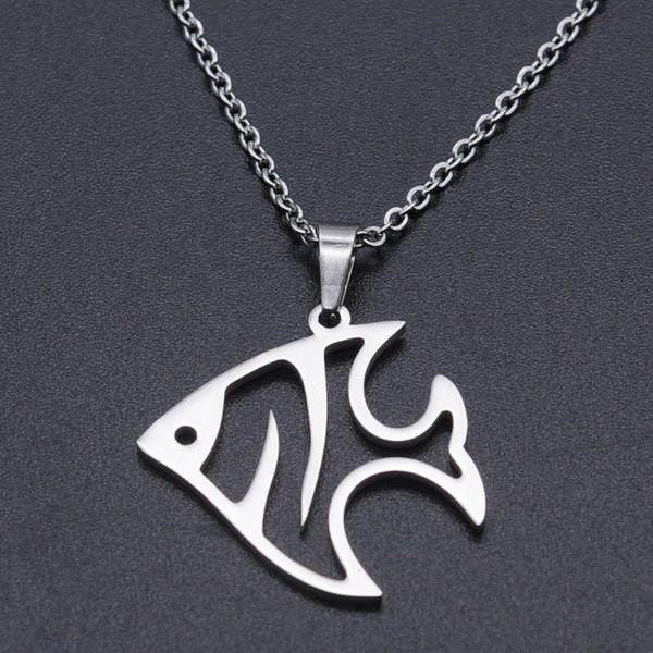 pendant necklaces fish steel charm necklace for women wholesale drop dainty fashion jewelry accept oem order, Silver
pendant necklaces fish steel charm necklace for women wholesale drop dainty fashion jewelry accept oem order, Silver